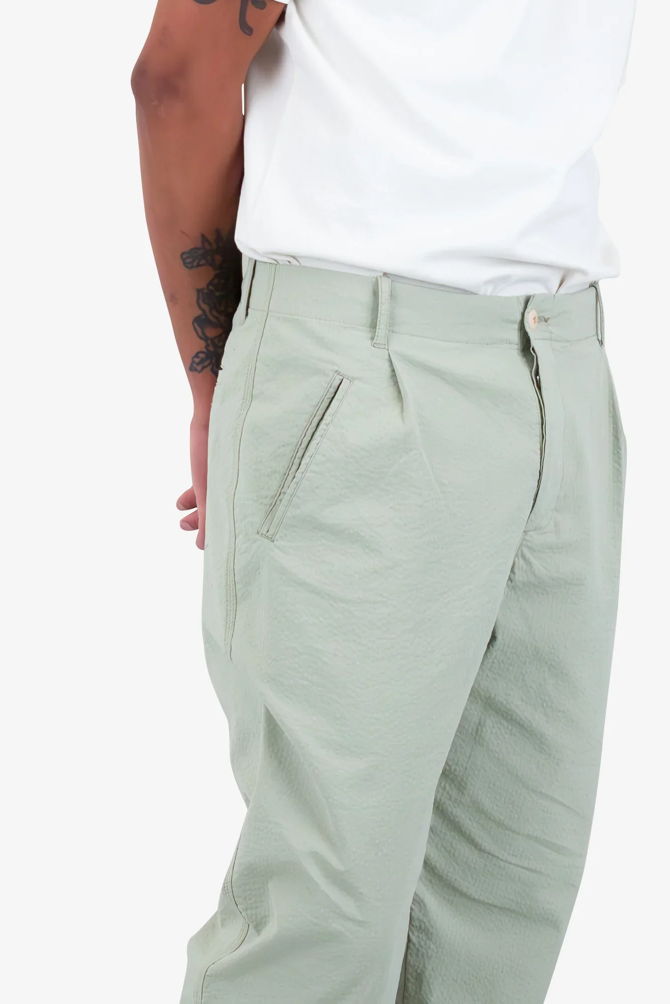 Assembly Pant - Light Sage Seersucker - Image 6
