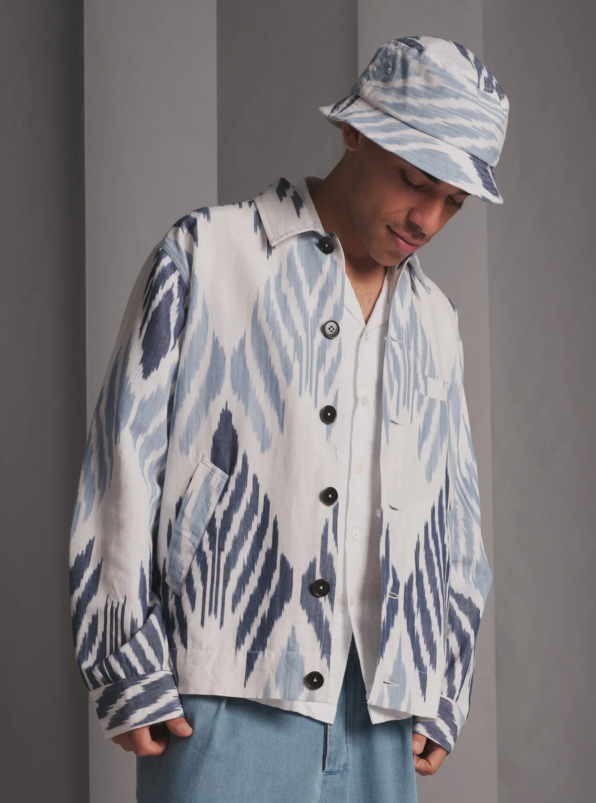 James Jacket - Blue Peacock Ikat - Image 3