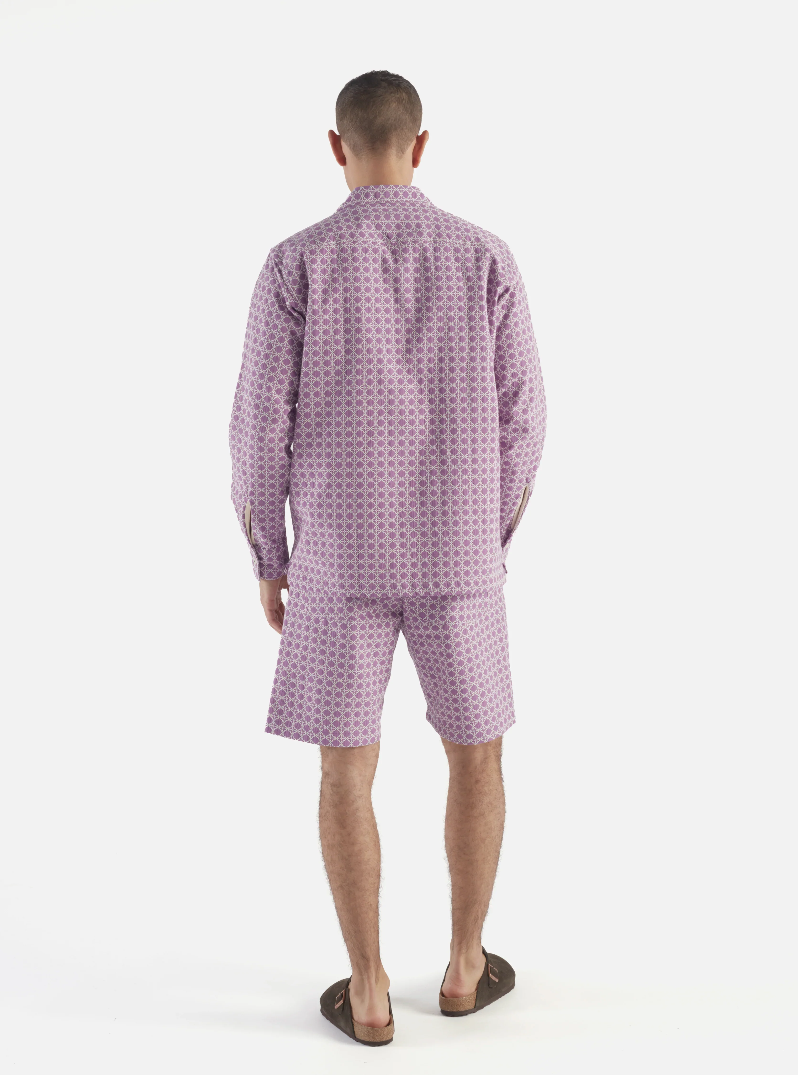 Lumber Shorts - Lilac Tile Cotton - Image 4