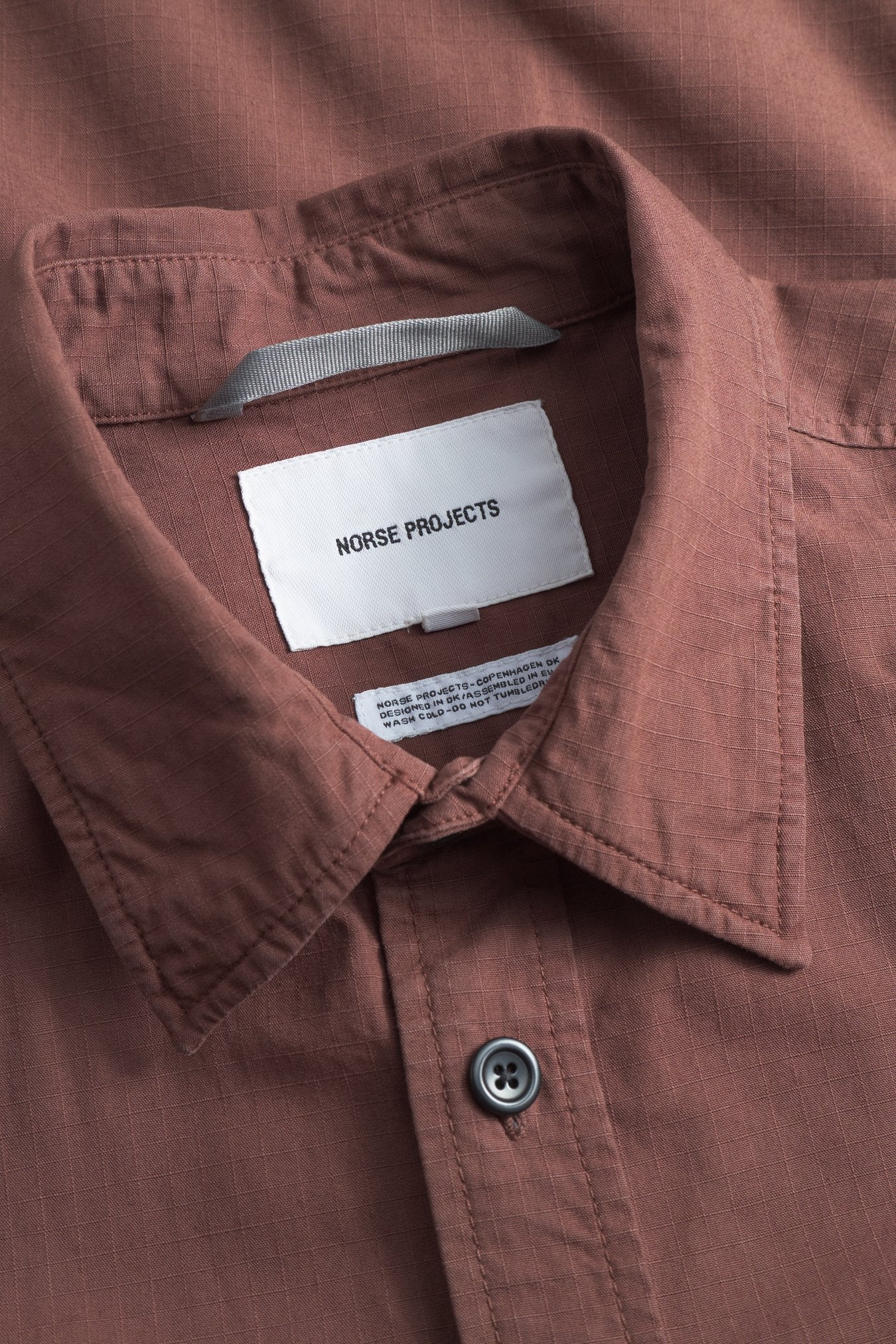 Algot Cotton Ripstop Relaxed Shirt - Mahogany - Image 4