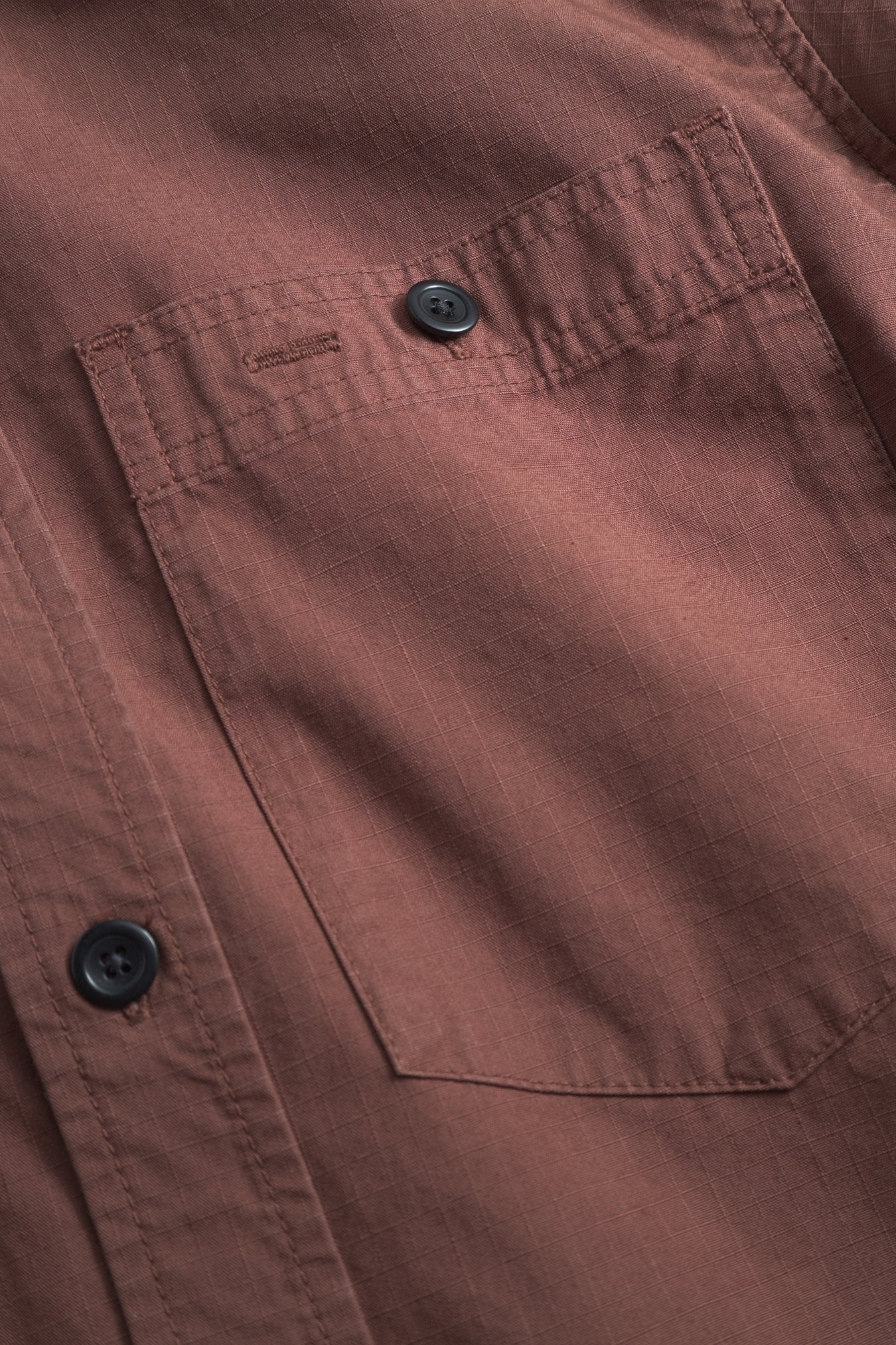 Algot Cotton Ripstop Relaxed Shirt - Mahogany - Image 5