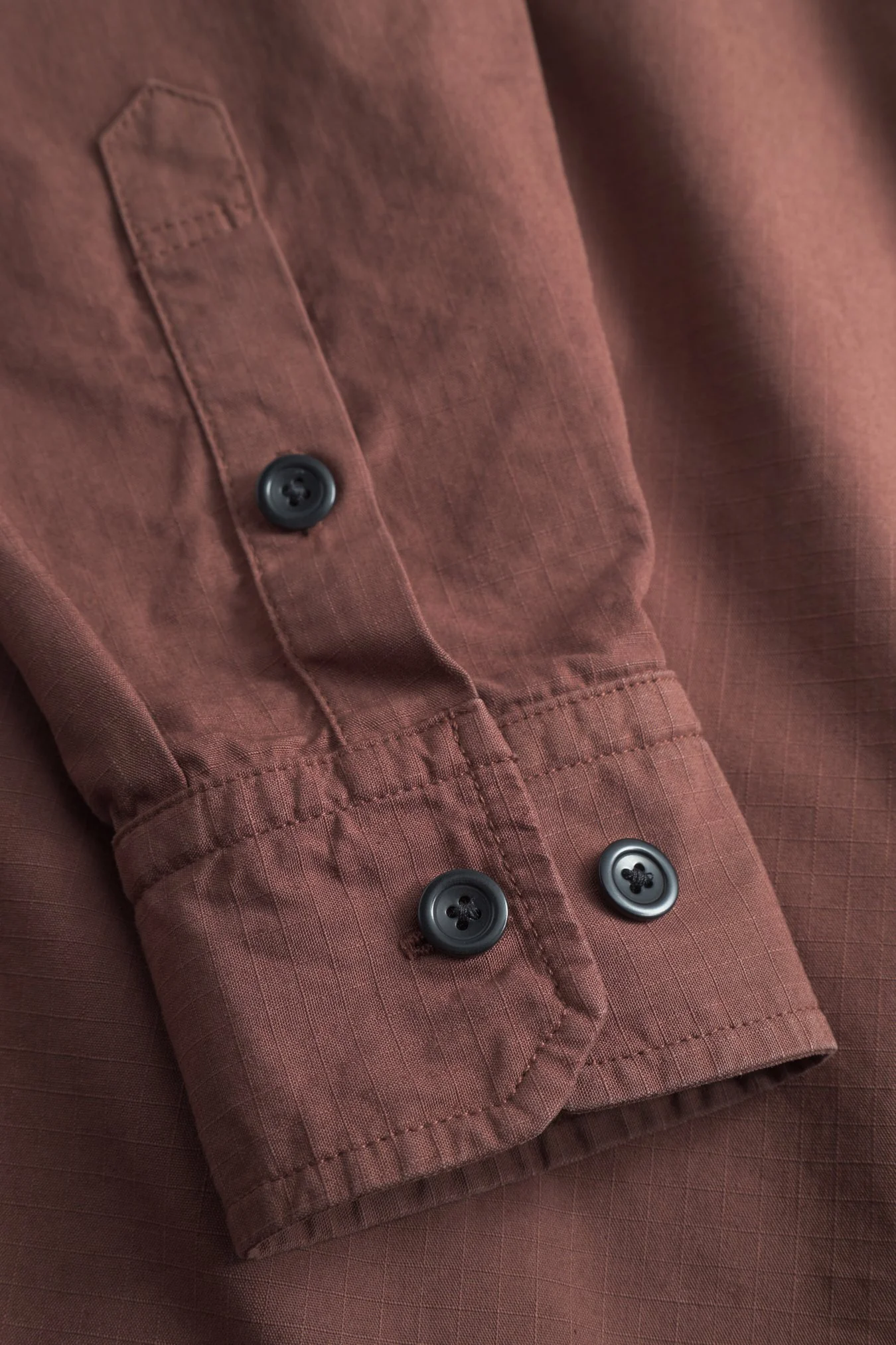Algot Cotton Ripstop Relaxed Shirt - Mahogany - Image 6