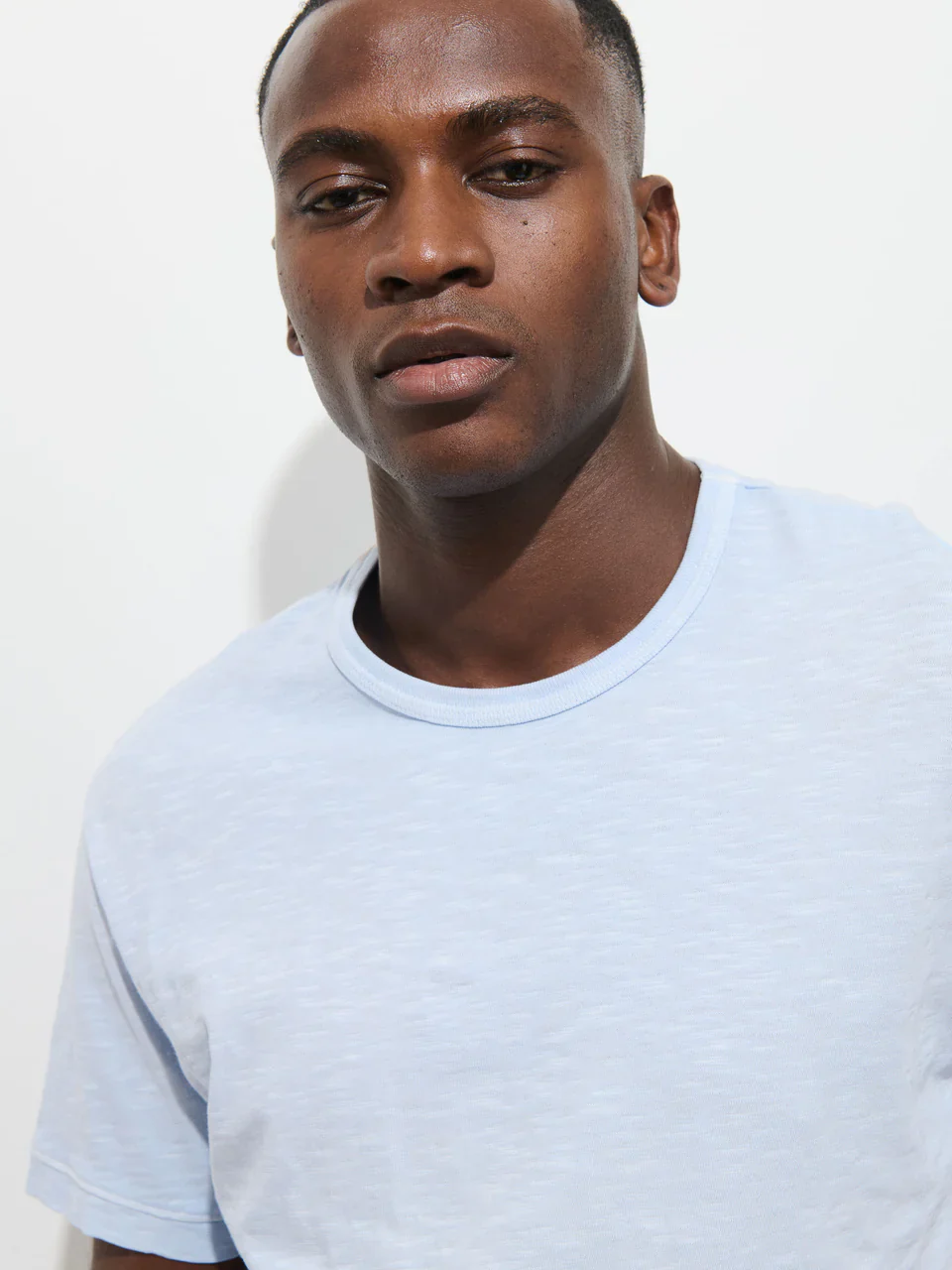 Slub Cotton T-Shirt - Calm Blue - Image 3